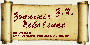 Zvonimir Mikolinac vizit kartica